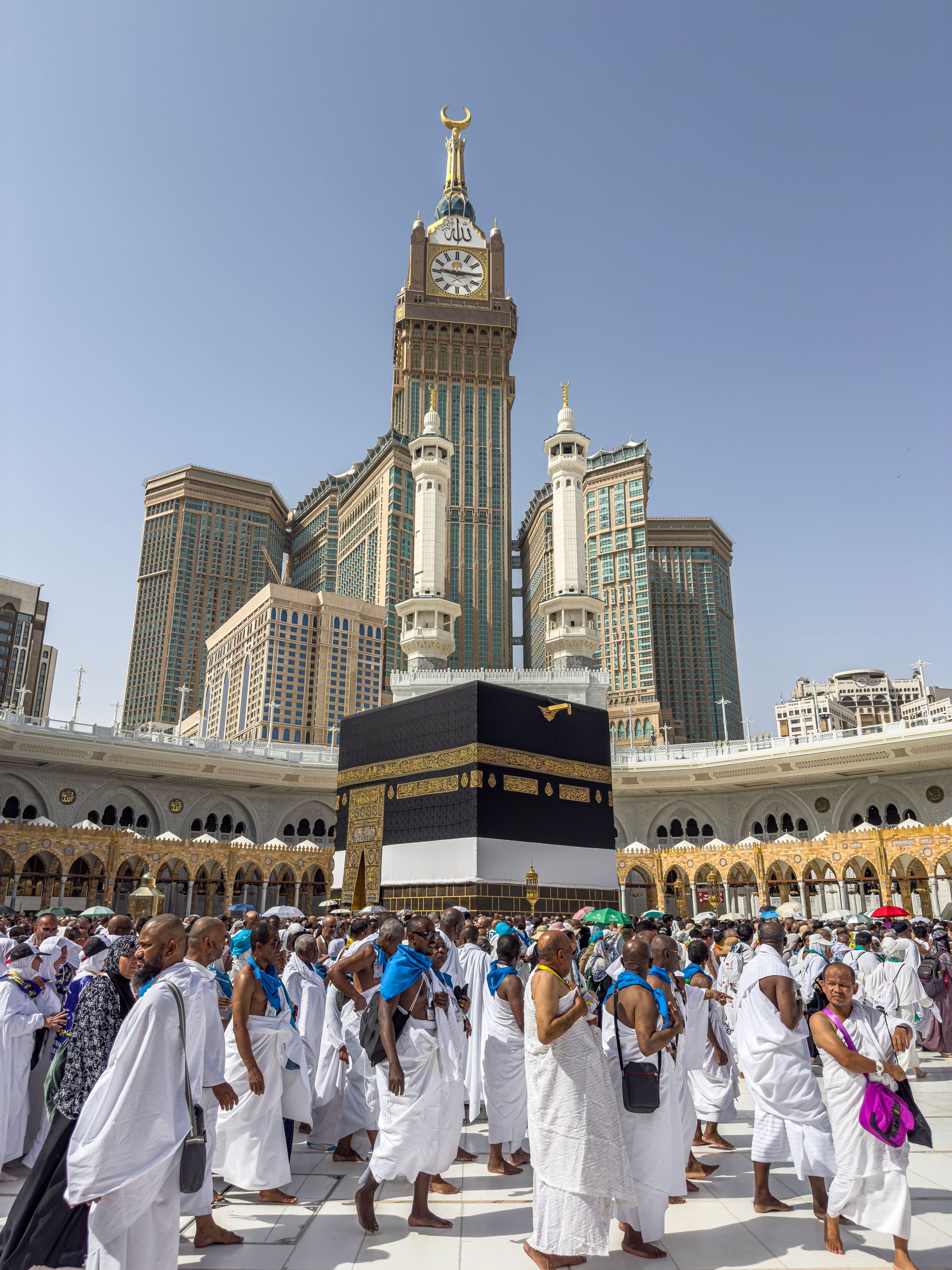 Pilgrims at the Holy Kaaba in Makkah